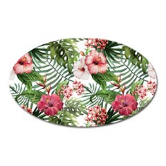 Tropical Flowers Oval Magnet by goljakoff