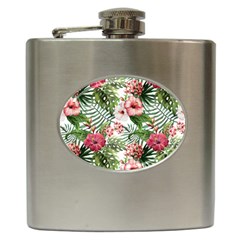 Tropical Flowers Hip Flask (6 Oz) by goljakoff