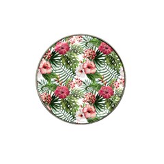 Tropical Flowers Hat Clip Ball Marker by goljakoff