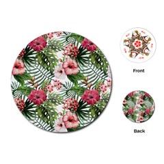 Tropical Flowers Playing Cards Single Design (round) by goljakoff