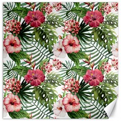 Tropical Flowers Canvas 12  X 12  by goljakoff