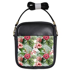 Tropical Flowers Girls Sling Bag by goljakoff