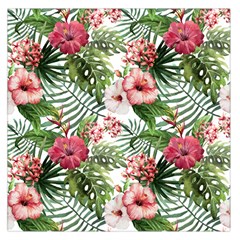 Tropical Flowers Large Satin Scarf (square) by goljakoff