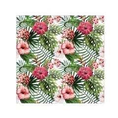 Tropical Flowers Small Satin Scarf (square) by goljakoff