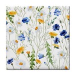 Summer flowers Tile Coaster Front