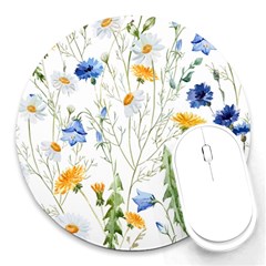 Summer Flowers Round Mousepads by goljakoff