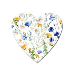 Summer Flowers Heart Magnet by goljakoff