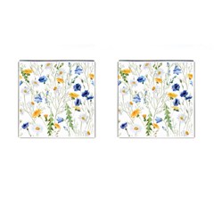 Summer Flowers Cufflinks (square) by goljakoff