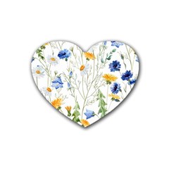 Summer Flowers Heart Coaster (4 Pack)  by goljakoff