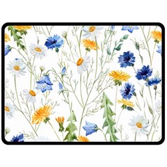 Summer Flowers Fleece Blanket (large)  by goljakoff