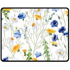 Summer Flowers Fleece Blanket (medium)  by goljakoff