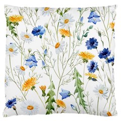 Summer Flowers Large Flano Cushion Case (one Side) by goljakoff