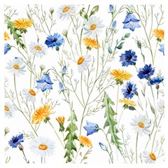 Summer Flowers Wooden Puzzle Square by goljakoff