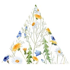 Summer Flowers Wooden Puzzle Triangle by goljakoff