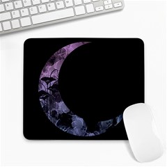 Floral Pink And Purple Moon Large Mousepads by Dazzleway