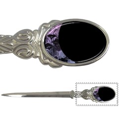 Floral Pink And Purple Moon Letter Opener by Dazzleway