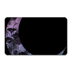 Floral Pink And Purple Moon Magnet (rectangular) by Dazzleway