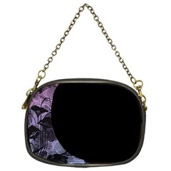 Floral Pink And Purple Moon Chain Purse (one Side)