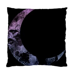 Floral Pink And Purple Moon Standard Cushion Case (one Side) by Dazzleway