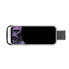 Floral Pink And Purple Moon Portable Usb Flash (one Side) by Dazzleway