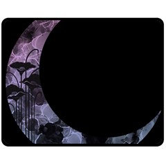 Floral Pink And Purple Moon Double Sided Fleece Blanket (medium)  by Dazzleway