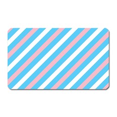 Transgender Pride Diagonal Stripes Pattern Magnet (rectangular) by VernenInk