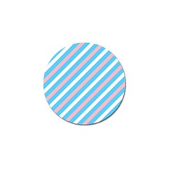 Transgender Pride Diagonal Stripes Pattern Golf Ball Marker (10 Pack) by VernenInk