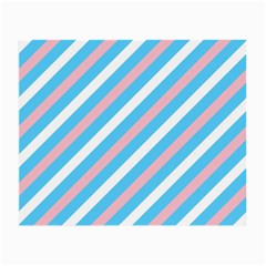 Transgender Pride Diagonal Stripes Pattern Small Glasses Cloth by VernenInk