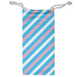 Transgender Pride Diagonal Stripes Pattern Jewelry Bag Front