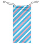 Transgender Pride Diagonal Stripes Pattern Jewelry Bag Back