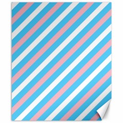 Transgender Pride Diagonal Stripes Pattern Canvas 8  X 10  by VernenInk