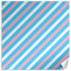 Transgender Pride Diagonal Stripes Pattern Canvas 16  X 16  by VernenInk