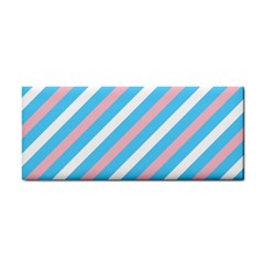 Transgender Pride Diagonal Stripes Pattern Hand Towel by VernenInk