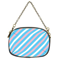 Transgender Pride Diagonal Stripes Pattern Chain Purse (one Side) by VernenInk