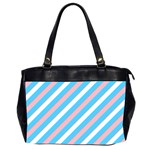 Transgender Pride Diagonal Stripes Pattern Oversize Office Handbag (2 Sides) Front