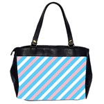 Transgender Pride Diagonal Stripes Pattern Oversize Office Handbag (2 Sides) Back