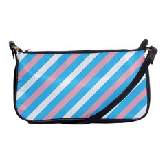 Transgender Pride Diagonal Stripes Pattern Shoulder Clutch Bag by VernenInk