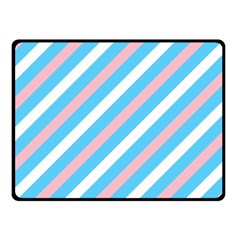 Transgender Pride Diagonal Stripes Pattern Fleece Blanket (small) by VernenInk