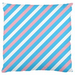 Transgender Pride Diagonal Stripes Pattern Large Cushion Case (two Sides)