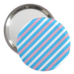 Transgender Pride Diagonal Stripes Pattern 3  Handbag Mirrors by VernenInk