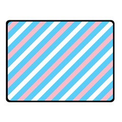 Transgender Pride Diagonal Stripes Pattern Double Sided Fleece Blanket (small)  by VernenInk