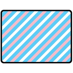 Transgender Pride Diagonal Stripes Pattern Double Sided Fleece Blanket (large)  by VernenInk