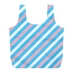 Transgender Pride Diagonal Stripes Pattern Full Print Recycle Bag (l) by VernenInk