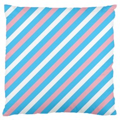 Transgender Pride Diagonal Stripes Pattern Standard Flano Cushion Case (two Sides) by VernenInk