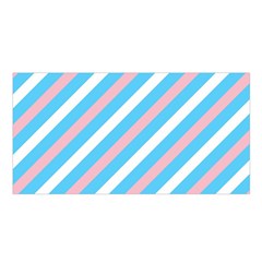 Transgender Pride Diagonal Stripes Pattern Satin Shawl by VernenInk