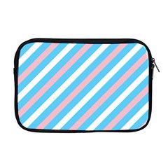 Transgender Pride Diagonal Stripes Pattern Apple Macbook Pro 17  Zipper Case by VernenInk