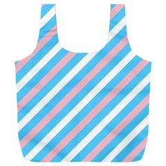 Transgender Pride Diagonal Stripes Pattern Full Print Recycle Bag (xxl) by VernenInk