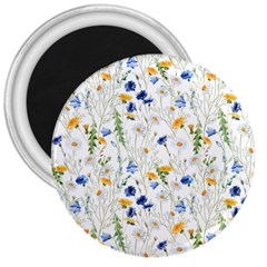 Summer Flowers Pattern 3  Magnets by goljakoff