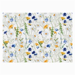 Summer Flowers Pattern Large Glasses Cloth (2 Sides) by goljakoff