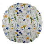 Summer flowers pattern Large 18  Premium Round Cushions Front